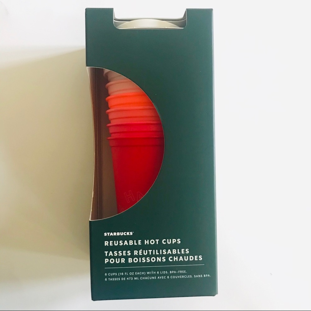 Starbucks 2019 Reusable 16 Oz. Hot Cups with Lids